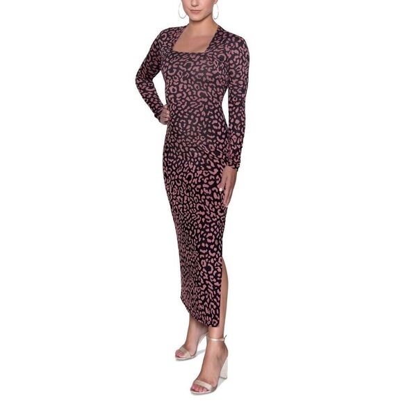 Rachel Rachel Roy Womens Square Neck Asymmetric MIDI Dress Size Large - Picture 1 of 4